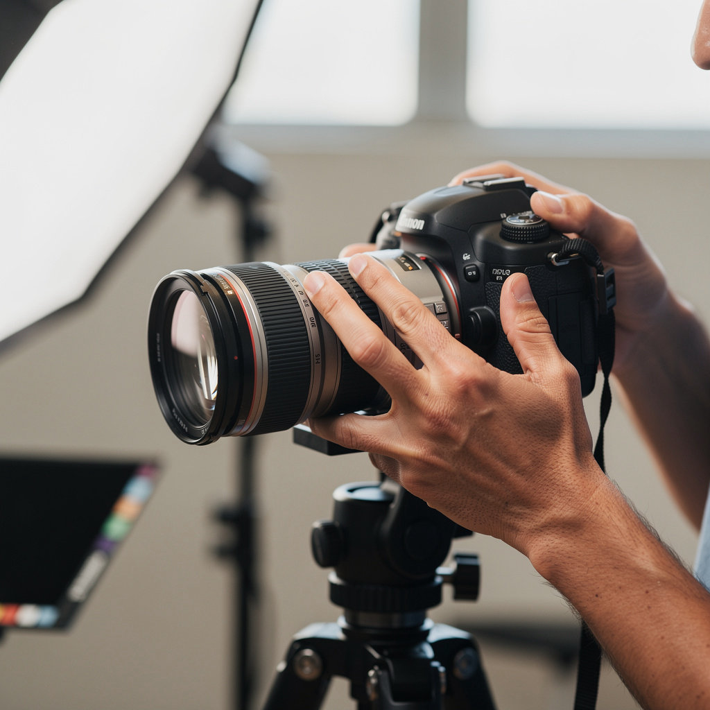 SKYLIGHT STUDIOS professional photographer at work in our San Diego photo studio